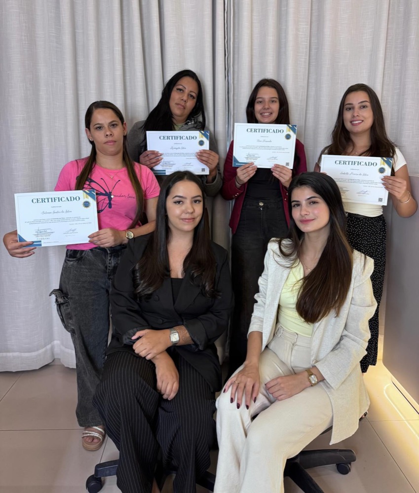 Turma do curso presencial com certificados
